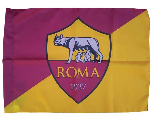 BANDIERA AS ROMA DIAGONALE CREST PUNTO ROMA AE